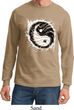 Mens Yoga Shirt Yin Yang Sun Long Sleeve Tee T-Shirt