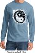 Mens Yoga Shirt Yin Yang Sun Long Sleeve Tee T-Shirt