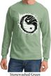 Mens Yoga Shirt Yin Yang Sun Long Sleeve Tee T-Shirt