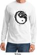Mens Yoga Shirt Yin Yang Sun Long Sleeve Tee T-Shirt