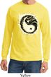 Mens Yoga Shirt Yin Yang Sun Long Sleeve Tee T-Shirt