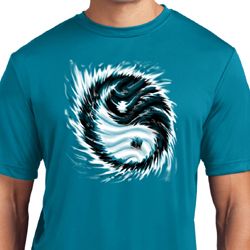 Mens Yoga Shirt Yin Yang Sun Moisture Wicking Tee T-Shirt