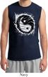 Mens Yoga Shirt Yin Yang Sun Muscle Tee T-Shirt