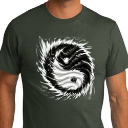 Mens Yoga Shirt Yin Yang Sun Organic Tee T-Shirt