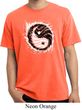 Mens Yoga Shirt Yin Yang Sun Pigment Dyed Tee T-Shirt