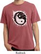 Mens Yoga Shirt Yin Yang Sun Pigment Dyed Tee T-Shirt