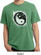 Mens Yoga Shirt Yin Yang Sun Pigment Dyed Tee T-Shirt