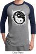 Mens Yoga Shirt Yin Yang Sun Raglan Tee T-Shirt