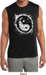 Mens Yoga Shirt Yin Yang Sun Sleeveless Moisture Wicking Tee T-Shirt