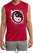 Mens Yoga Shirt Yin Yang Sun Sleeveless Moisture Wicking Tee T-Shirt