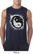 Mens Yoga Shirt Yin Yang Sun Sleeveless Tee T-Shirt