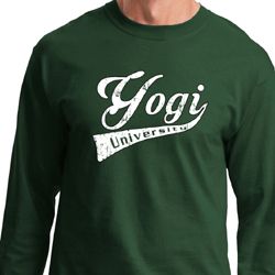 Mens Yoga Shirt Yogi University Long Sleeve Tee T-Shirt
