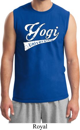 Mens Yoga Shirt Yogi University Muscle Tee T-Shirt
