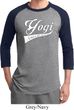 Mens Yoga Shirt Yogi University Raglan Tee T-Shirt