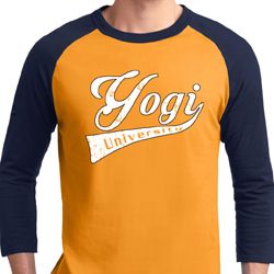 Mens Yoga Shirt Yogi University Raglan Tee T-Shirt