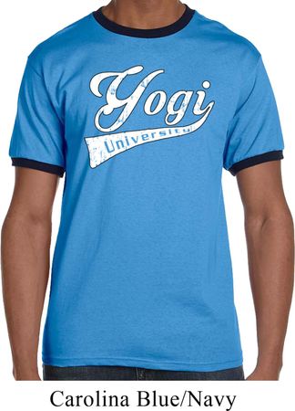 Mens Yoga Shirt Yogi University Ringer Tee T-Shirt