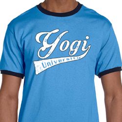Mens Yoga Shirt Yogi University Ringer Tee T-Shirt