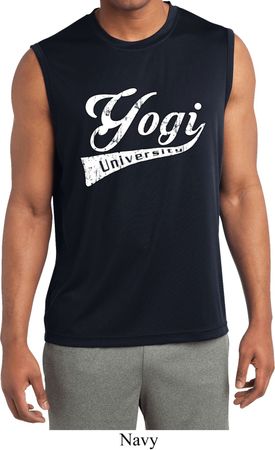 Mens Yoga Shirt Yogi University Sleeveless Moisture Wicking Tee