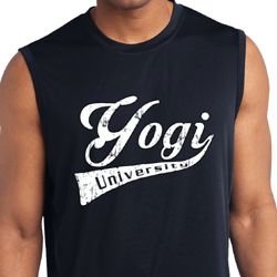 Mens Yoga Shirt Yogi University Sleeveless Moisture Wicking Tee