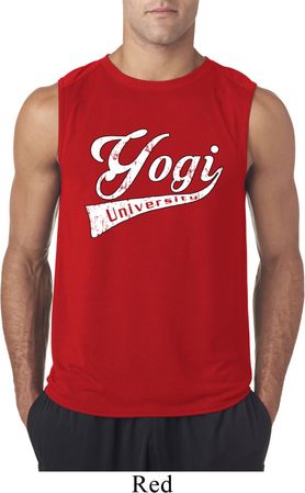 Mens Yoga Shirt Yogi University Sleeveless Tee T-Shirt