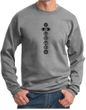 Mens Yoga Sweatshirt 7 Chakras Black Print Sweat Shirt