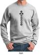 Mens Yoga Sweatshirt 7 Chakras Black Print Sweat Shirt