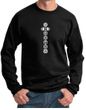 Mens Yoga Sweatshirt 7 Chakras White Print Sweat Shirt