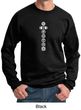 Mens Yoga Sweatshirt 7 Chakras White Print Sweat Shirt
