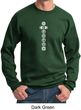 Mens Yoga Sweatshirt 7 Chakras White Print Sweat Shirt