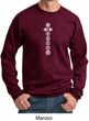 Mens Yoga Sweatshirt 7 Chakras White Print Sweat Shirt