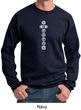 Mens Yoga Sweatshirt 7 Chakras White Print Sweat Shirt