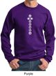 Mens Yoga Sweatshirt 7 Chakras White Print Sweat Shirt