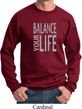 Mens Yoga Sweatshirt Balance Your Life Sweat Shirt