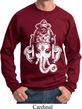 Mens Yoga Sweatshirt BIG Ganesha Head Sweat Shirt