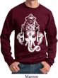 Mens Yoga Sweatshirt BIG Ganesha Head Sweat Shirt