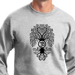 Mens Yoga Sweatshirt Black Bodhi Tree Sweat Shirt