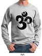 Mens Yoga Sweatshirt Black Distressed OM Sweat Shirt