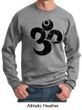 Mens Yoga Sweatshirt Black Distressed OM Sweat Shirt