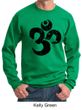 Mens Yoga Sweatshirt Black Distressed OM Sweat Shirt