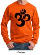 Mens Yoga Sweatshirt Black Distressed OM Sweat Shirt