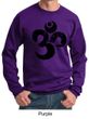 Mens Yoga Sweatshirt Black Distressed OM Sweat Shirt