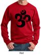 Mens Yoga Sweatshirt Black Distressed OM Sweat Shirt