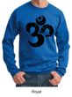 Mens Yoga Sweatshirt Black Distressed OM Sweat Shirt