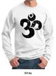 Mens Yoga Sweatshirt Black Distressed OM Sweat Shirt