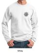 Mens Yoga Sweatshirt Black Lotus OM Patch Pocket Print Sweat Shirt