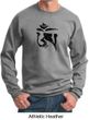 Mens Yoga Sweatshirt Black Tibetan Om Sweat Shirt