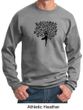 Mens Yoga Sweatshirt Black Tree Pose Sweat Shirt