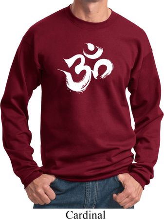 Mens Yoga Sweatshirt Brushstroke Aum Sweat Shirt
