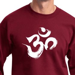 Mens Yoga Sweatshirt Brushstroke Aum Sweat Shirt