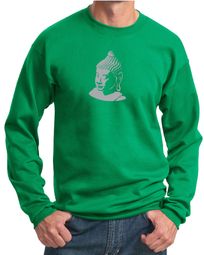 Mens Yoga Sweatshirt - Buddha Cotton/Poly Sweat Shirt